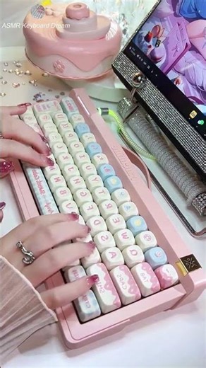 Cute Strawberry Keyboard 🍓 Typing ASMR | JOJO R63