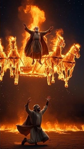 Chariot of Fire from Heaven 🔥 Elijah’s Shocking Exit #viral #shorts #biblestories #christian