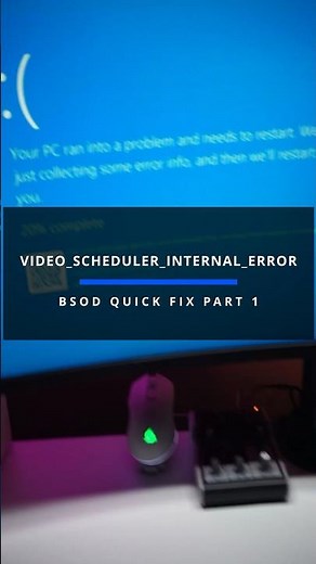 BSOD quick fix VIDEO_SCHEDULER_INTERNAL_ERROR part 1 #shorts