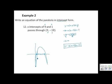 Algebra 2: Section 2.4 - Modeling with Quadratic Functions