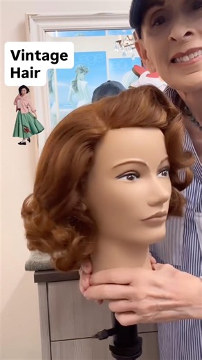 Short Vintage Hair Styling Tutorial | Classic Retro Waves & Pin Curls