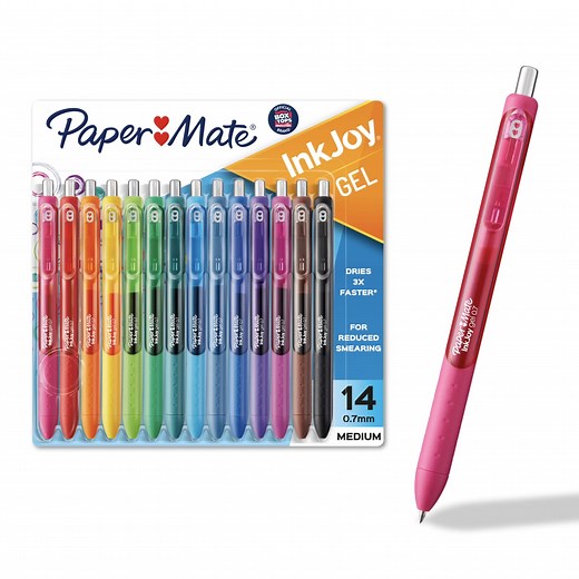Paper Mate InkJoy Pens, Gel Pens, Medium Point (0.7 mm), Assorted, 14 Count