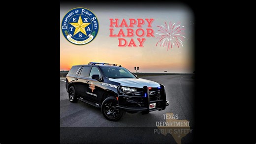 DPS is stepping up its enforcement efforts for the Labor Day holiday weekend, with the Operation Crash Awareness Reduction Effort (CARE) running from Friday, Aug. 29 through Monday, Sept. 1. Troopers will be looking for drivers who are speeding, intoxicated, not complying with Texas’ Move Over, Slow Down law or violating other laws. Our goal is to reduce the number of traffic crashes and deaths on Texas roads. Please do your part to celebrate responsibly and put safety first during Labor Day wee