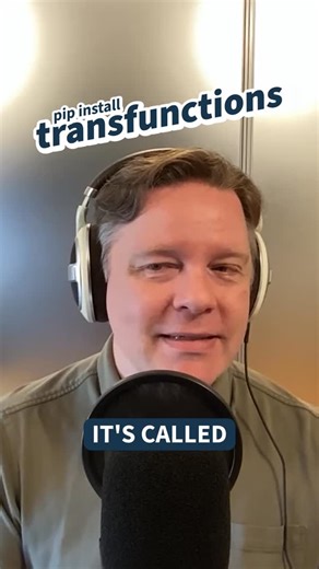 Real Python on Instagram: "pip install transfunctions - Listen to the full episode at https://realpython.com/podcasts/rpp/261 or on your preferred podcast client. - Happy Pythoning! - #python #coding #programming #developers #pythoncode #pythonprogramming #code #codingfun #codingbootcamp #codinglife #codingpics #codingisfun #softwaredeveloper #softwareengineering #softwareengineer #podcast"