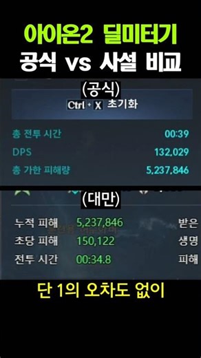 Aion 2 Damage Meter Official vs. Unofficial Comparison