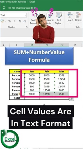 Excel Trick: SUM Function Not Working? Use This Formula! #punjabisong #newsong