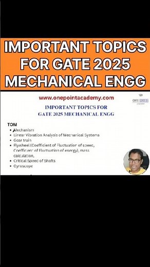 Important topics for GATE 2025 mechanical engineering #gate2025