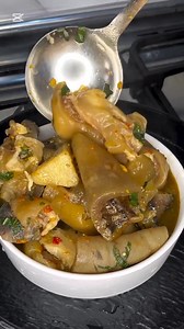 Cowleg Peppersoup with yam😋😋 | Celebrity Chef Couple