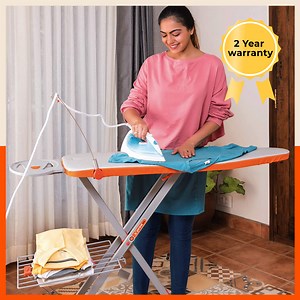 Bathla X-Pres Ace - Large Foldable Ironing Board For Home (Silver)