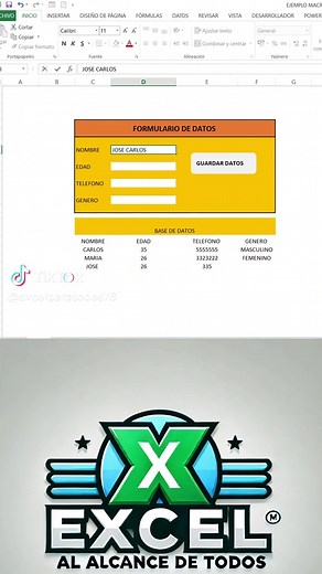 Cómo Crear un FORMULARIO en Excel con MACROS #excel #excelbasico #excelintermedio #referenciaabsoluta #formulasdeexcel #macrosenexcel