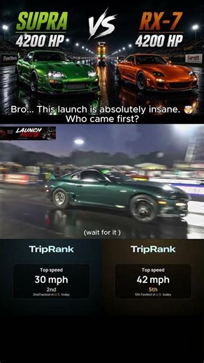 4200HP Toyota Supra MK4 SHOCKS 4200HP RX-7 at 211 MPH! 💀🔥