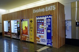 At a White Castle airport kiosk, we glimpsed a bleak fast-food future