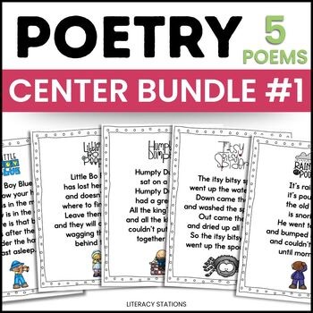 1st Grade Poetry Activities - Nursery Rhymes for 1st Grade Bundle Set 1