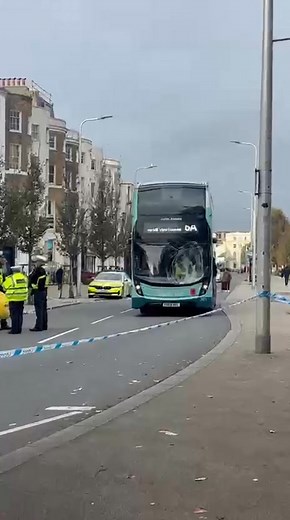 Pedestrian hit by bus in Brighton The bus lane in St George’s Place, near the Old Steine in Brighton, has been closed following a collision earlier this afternoon. The incident is believed to have occurred shortly after 1.30pm today (Monday). Witnesses at the scene reported that a person was struck by a southbound bus. Images from the scene show a bus with a cracked windscreen, and emergency services — including SECAmb (South East Coast Ambulance Service) — attended the incident. The injured per