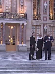 President Trump arrived at the Palace of Versailles on Wednesday evening for a dinner with French President Emmanuel Macron following the conclusion of the G7 summit in Evian. #versailles #trump #macron #cspan #g7