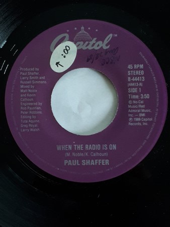 Paul Shaffer - When The Radio Is On