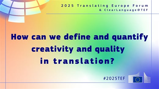 12 reactions | How can we define and quantify creativity and quality in translation? Secure your online place at the Translating Europe Forum and hear more on this from our keynote speaker  Ana Guerberof of the University of Groningen. ➡️ Register before 2 November: https://link.europa.eu/3D4bhT University of Groningen #xl8 #2025TEF | Translating for Europe | Facebook