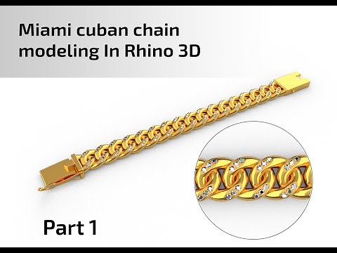 How to model a Miami cuban chain in Rhino 3D part 1