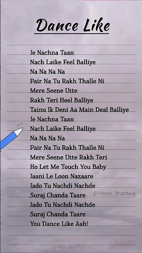 Dance Like Lyrics (Harrdy Sandhu and Jaani) #songlyrics #lyrics