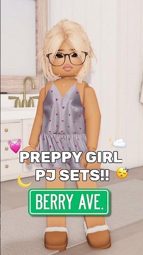 BERRY AVENUE PJS OUTFITS!! 🎀☁️💤 #berryave #berryavenueroleplay #robloxrp #bloxburg #brookhaven