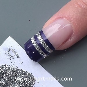 Design made with the P018 Nail Art Stencil from www.smart-nails. com | Smart Nails - Stencils