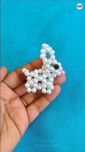 Beaded Bunny 🐇 #shorts #trending #viral #easy #diy #craft#bunny#rabbit#animals #pet #beads #ytshorts