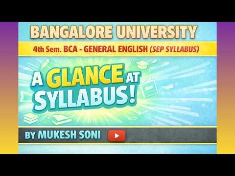 BU-4th sem. BCA-General English-SEP SYLLABUS
