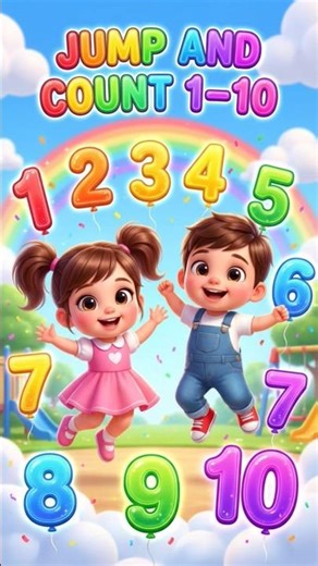 Jump & Count 1-10 | Jumping Song for Kids | Nursery Rhymes & Counting Song
