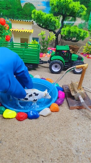 diy tractor making homemade mini motor water pump and minature pond #scienceproject #ytshorts