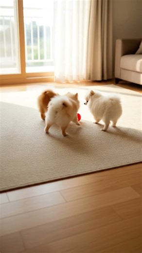 Three Dogs, One Ball: A Tense Standoff for the Toy! 🐾