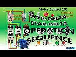 Star-Delta (Wye-Delta) Motor Starter Sequence of Operation