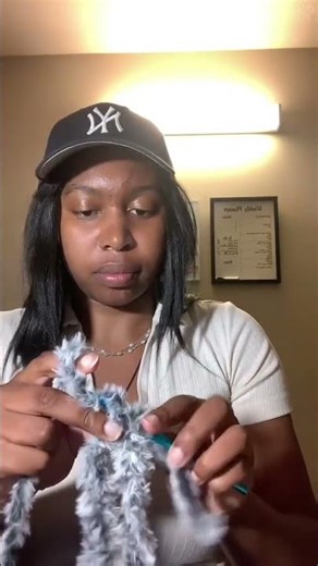 Making a crochet fur headband