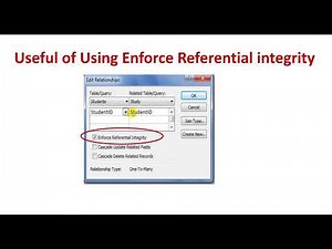 11 Using Enforce Referential Integrity