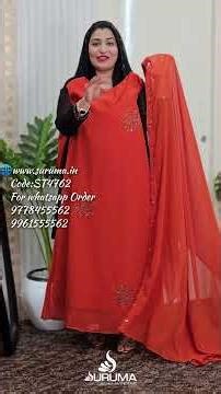 ST4762- CASUAL WEAR FAUX GEORGETTE FABRIC HAND WORKKED TOP AND DUPATTA