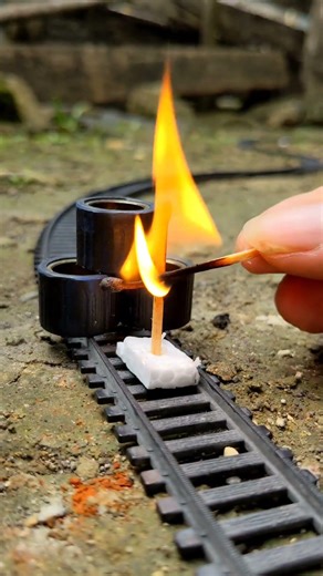 EXPERIMENT 😱 TRAIN VS THREE COILS OF STEEL... #experimnent #train #shorts