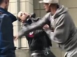 Man wearing Nazi armband gets knocked out with one punch