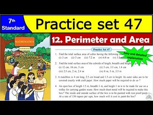 Practice Set 47 | Class 7 Maths | All Question Answers | Chapter 12 Perimeter and Area | MH Board