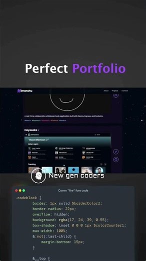 perfect portfolio for full stack developer #coding #frontendcourse #webdesign #webdesign #viral