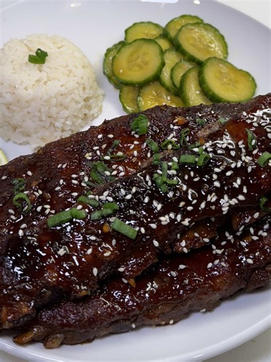 STICKY RIBS 😮‍💨🔥 (our FAV) INGREDIENTS Ribs: • 4–5 lbs St. Louis style spare ribs (portion cuts) Marinade: • ¾ cup soy sauce • 3 tbsp sesame oil • ⅓ cup hoisin • ¼ cup Mike’s Hot Honey • 3 tbsp rice vinegar • 2 tbsp garlic ginger paste • 5–6 cloves garlic, minced • 1 tsp Chinese 5 spice • 3 tbsp vegetable oil • 1–2 tbsp fresh orange juice Dry Rub: • 2 tbsp brown sugar • 1 tbsp smoked paprika • 1 tbsp garlic powder • 1 tbsp onion powder • 1 tbsp black pepper • 1 tbsp chili powder • ½ tsp Chine