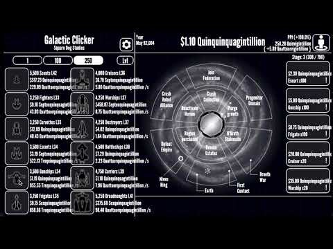 Galactic Clicker GamePlay #45: ~260 Quinvigintillion PPI