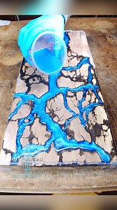 2.7K reactions · 71 comments | Tributary rivers filled in with resin, finished with a food oil ⚡ #UntreatedArt #epoxyart #resinart #epoxy #resin #epoxyresin | UnTreated | Facebook