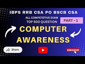 COMPUTER AWARENESS | TOP 500 | PART 1 | IBPS RRB LIC BIHAR STATE CO OPERATIVE BANK