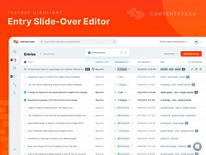 Contentstack CMS - Entry Slide-Over Editor