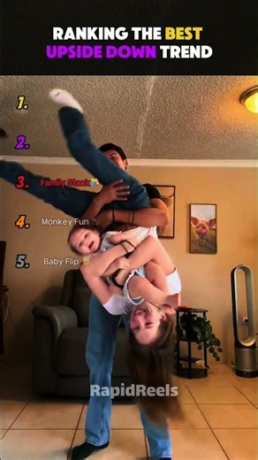 Ranking The Best upside down trend moments 👶 #shorts #cute #family #upsidedowntrend