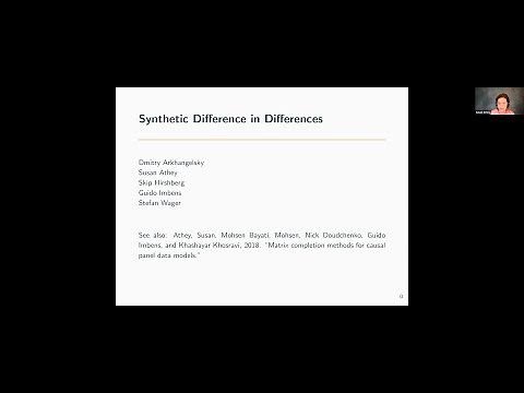 Susan Athey: Synthetic Difference in Differences