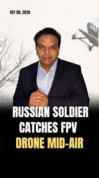 Russian Soldier Catches FPV Drone Mid-Air #ukraine #drone #drones #russia #shaheddrone #fpvdrone