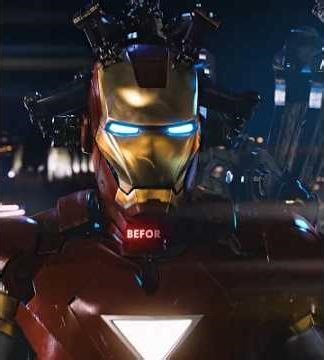 Why does Iron Man always tap his chest before activating his nano suit? #ironman #marvel #avengers