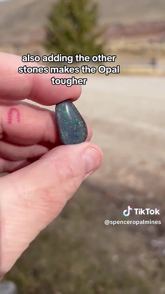 Do you know what an Opal triplet is? We create many opal triplets with black basalt backs and clear quartz fronts with natural opal in the middle. It’s from our mine here in Spencer, Idaho! We create jewelry, both custom and not, and cabs (the triplets shown not put in jewelry). Message us here or go to our website that’s in our bio for more info! #opalcountrycafe #opal #opals #spenceridaho #spenceridahoopal #spenceridahoopals #triplets #opaltriplets #opaltripletjewelry #opalring #opalnecklace #