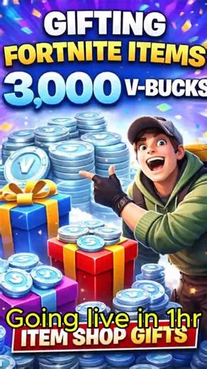 Going LIVE in 1 Hour 🎁 Fortnite Item Gifting