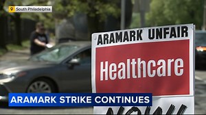 Aramark strike continues as Wells Fargo Center workers seek higher wages, better health benefits